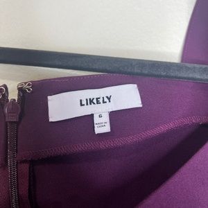 Purple likely dress size 6
